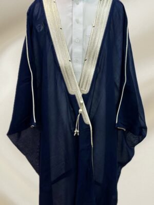 البشت الملكي الكحلي بالزري الفضي