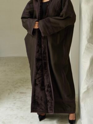 فروة سورية فاخرة بدون قبعة..بني