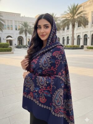شال الجوخ الكشميري الكحلي